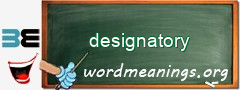 WordMeaning blackboard for designatory
